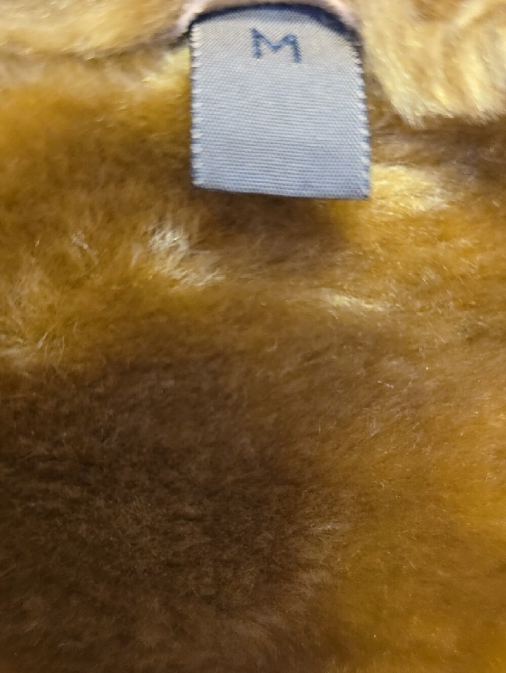 Vintage Brandon Thomas Long Camel Shearling Leather Coat with Faux-Fur Trim - Picture 5 of 6